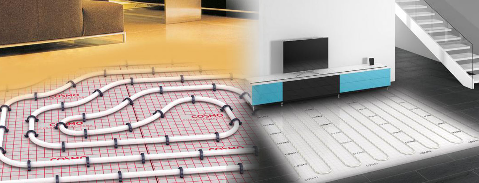 Wand- und Fußbodenheizung